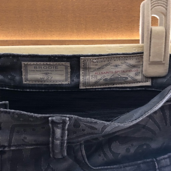 All Saints Brodie Printed Skinny Cropped Jean - Picture 7 of 8